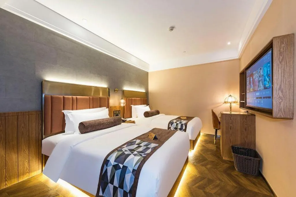 Bed in James Joyce Coffetel Tianjing First Central Hospital Nankai University