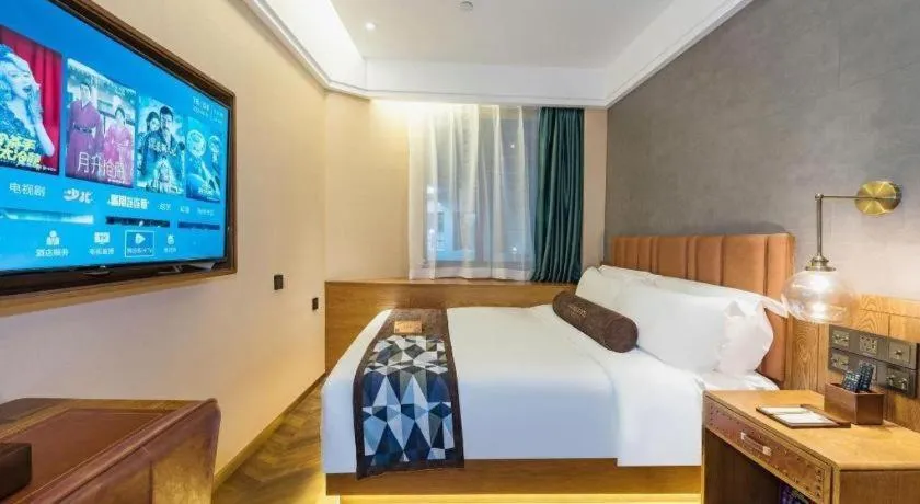 Bed in James Joyce Coffetel Tianjing First Central Hospital Nankai University