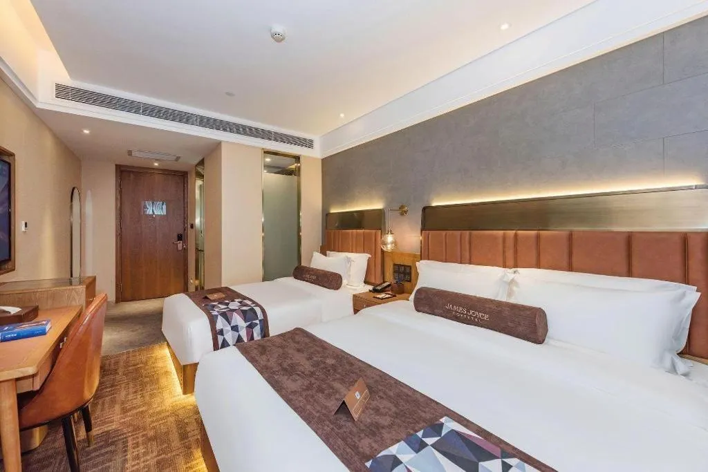 Bed in James Joyce Coffetel Tianjing First Central Hospital Nankai University