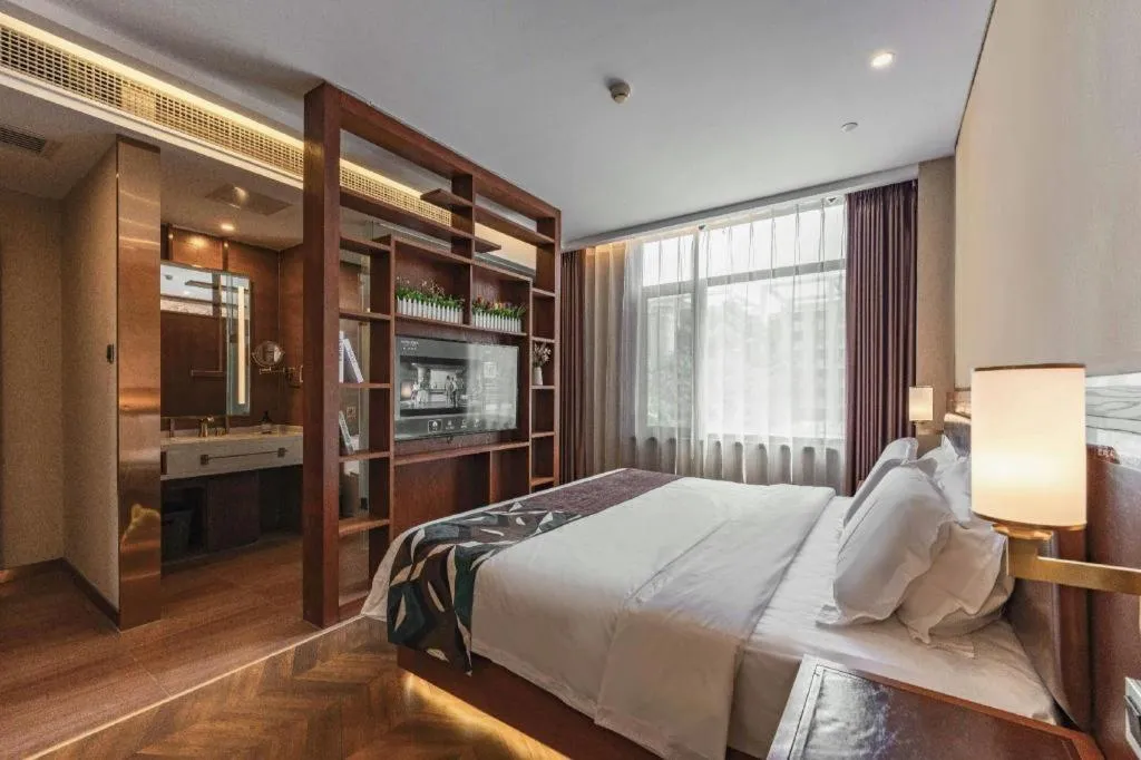 Bed in James Joyce Coffetel Tianjing First Central Hospital Nankai University