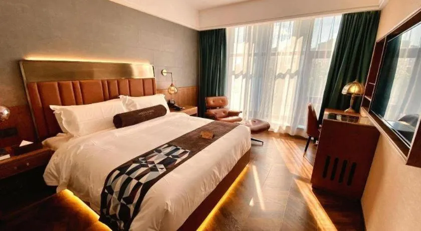 Bed in James Joyce Coffetel Tianjing First Central Hospital Nankai University