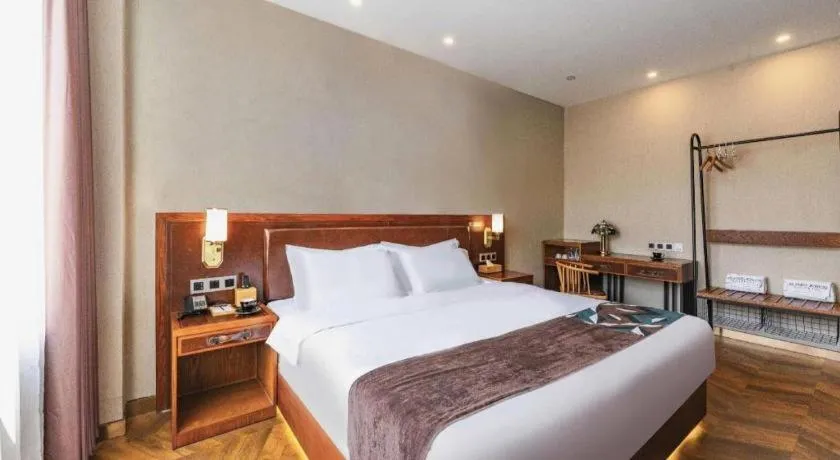 Bed in James Joyce Coffetel Tianjing First Central Hospital Nankai University