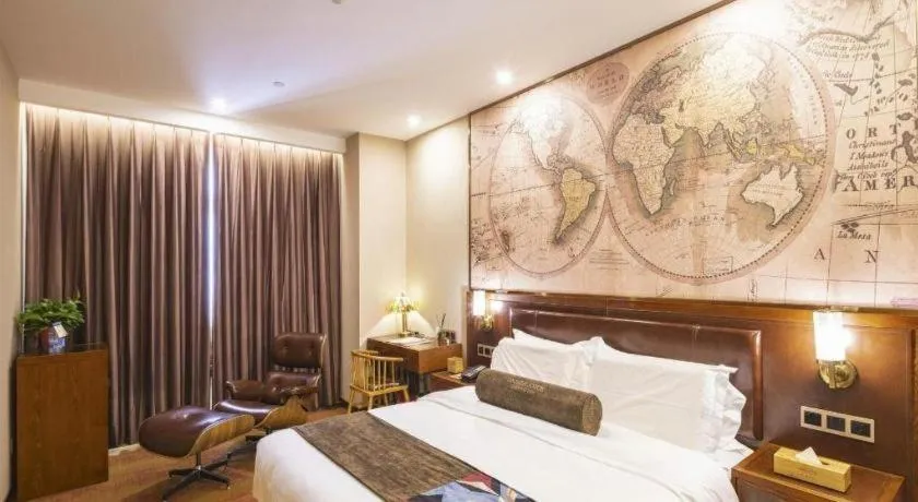 Bed in James Joyce Coffetel Tianjing First Central Hospital Nankai University