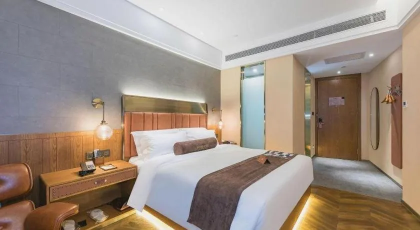 Bed in James Joyce Coffetel Tianjing First Central Hospital Nankai University