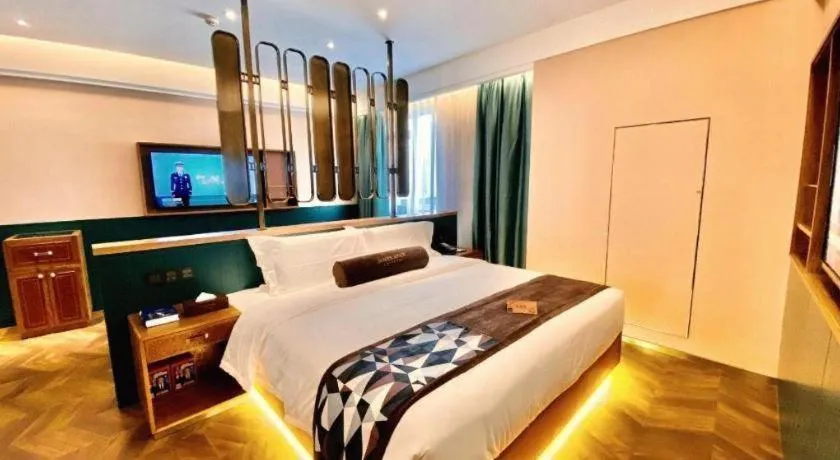 Bed in James Joyce Coffetel Tianjing First Central Hospital Nankai University