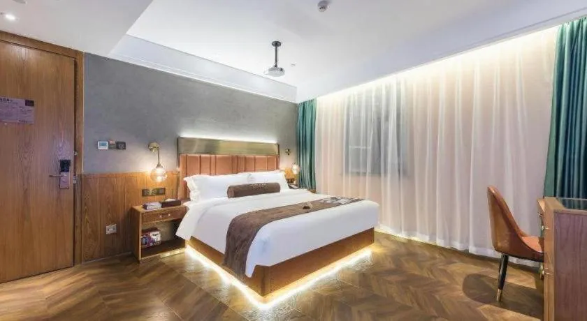 Bed in James Joyce Coffetel Tianjing First Central Hospital Nankai University