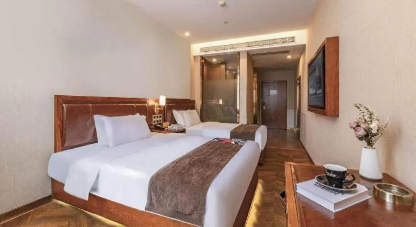 Bed in James Joyce Coffetel Tianjing First Central Hospital Nankai University