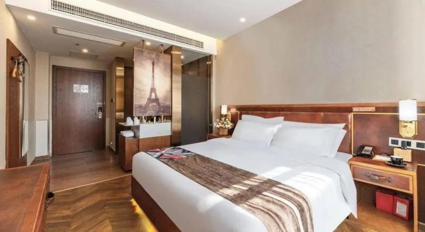 Bed in James Joyce Coffetel Tianjing First Central Hospital Nankai University