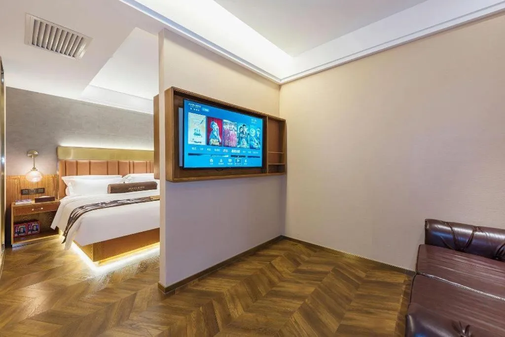 Bed in James Joyce Coffetel Tianjing First Central Hospital Nankai University