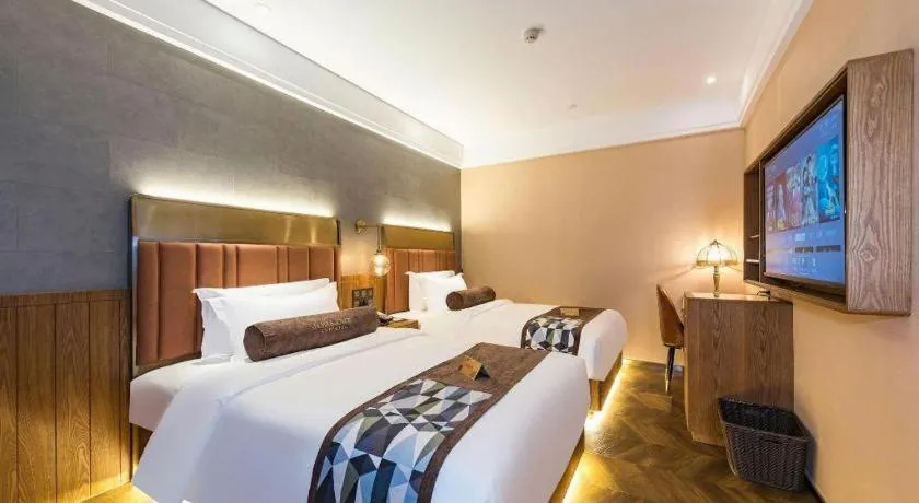 Bed in James Joyce Coffetel Tianjing First Central Hospital Nankai University