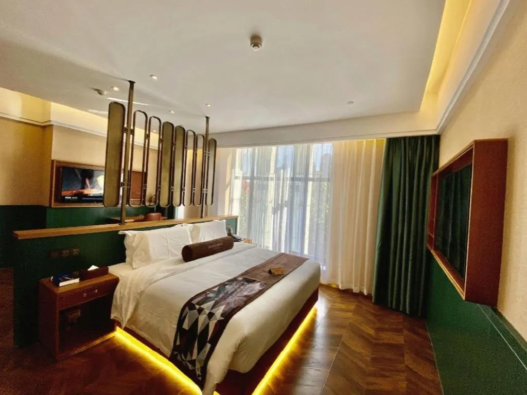 Bed in James Joyce Coffetel Tianjing First Central Hospital Nankai University