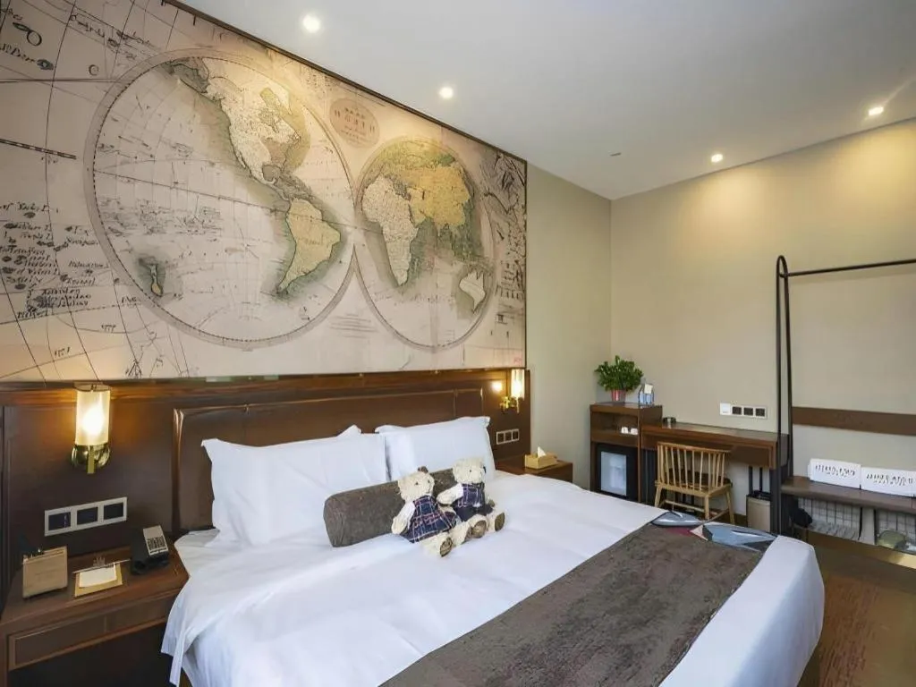 Bed in James Joyce Coffetel Tianjing First Central Hospital Nankai University