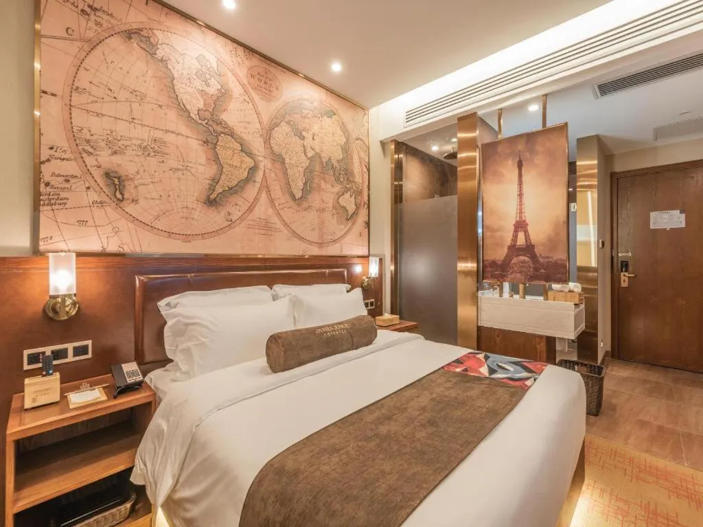 Bed in James Joyce Coffetel Tianjing First Central Hospital Nankai University