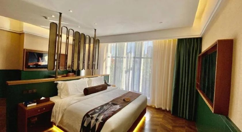 Bed in James Joyce Coffetel Tianjing First Central Hospital Nankai University