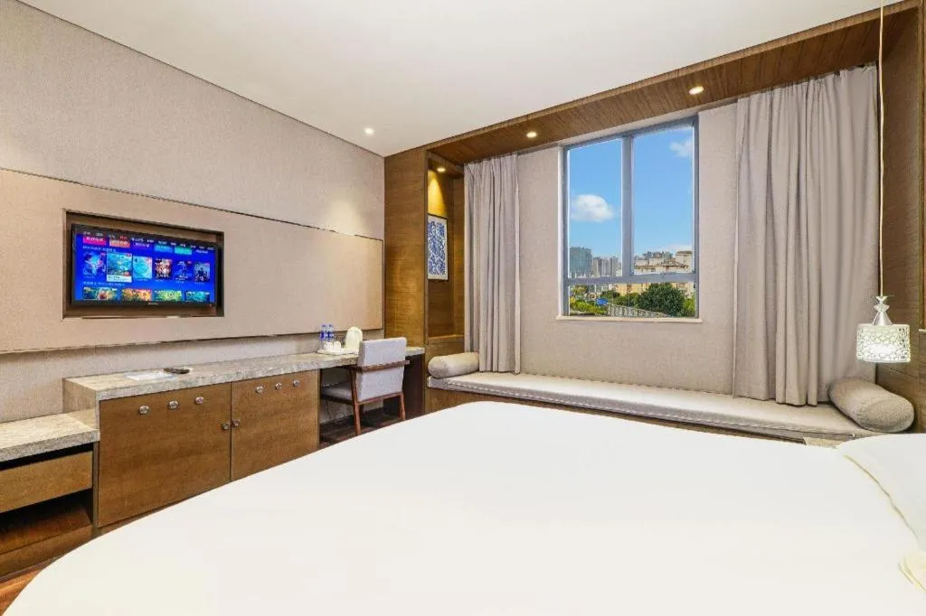 Bed in Jinjiang Inn Style Fuzhou Railway Station North Plaza