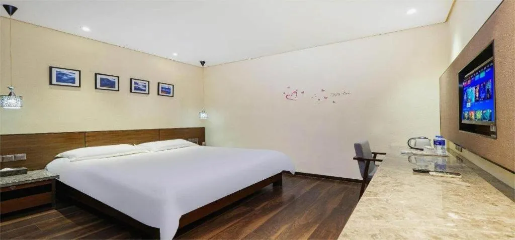 Bed in Jinjiang Inn Style Fuzhou Railway Station North Plaza