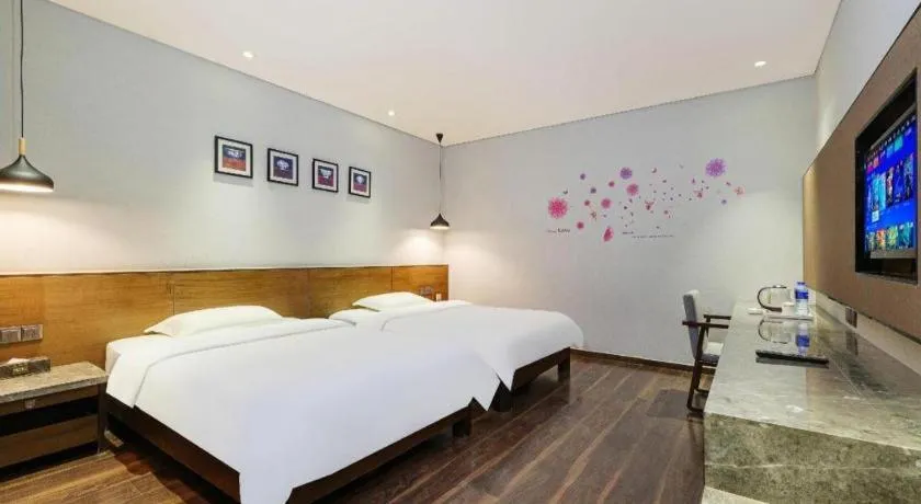 Bed in Jinjiang Inn Style Fuzhou Railway Station North Plaza