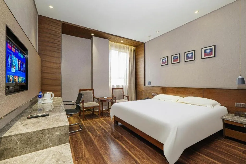 Bed in Jinjiang Inn Style Fuzhou Railway Station North Plaza