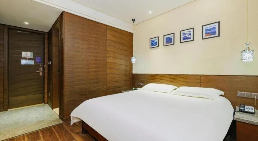 Bed in Jinjiang Inn Style Fuzhou Railway Station North Plaza