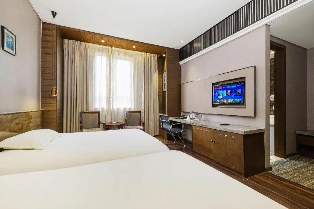 Bed in Jinjiang Inn Style Fuzhou Railway Station North Plaza