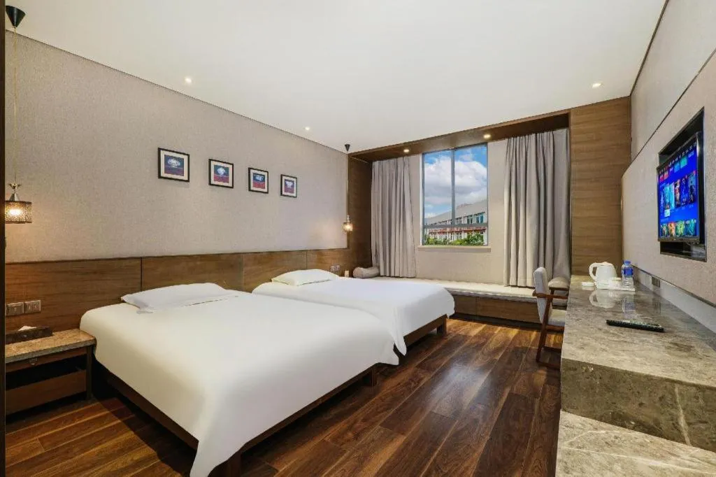 Bed in Jinjiang Inn Style Fuzhou Railway Station North Plaza