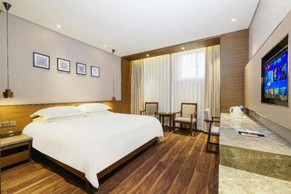 Bed in Jinjiang Inn Style Fuzhou Railway Station North Plaza