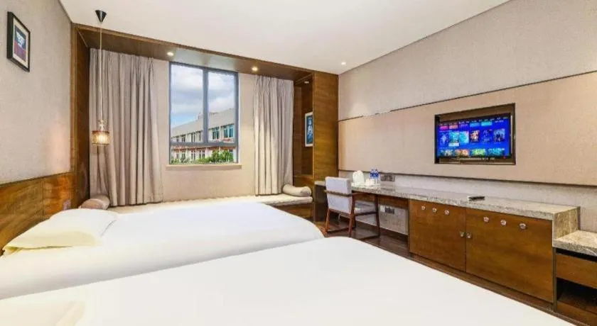 Bed in Jinjiang Inn Style Fuzhou Railway Station North Plaza