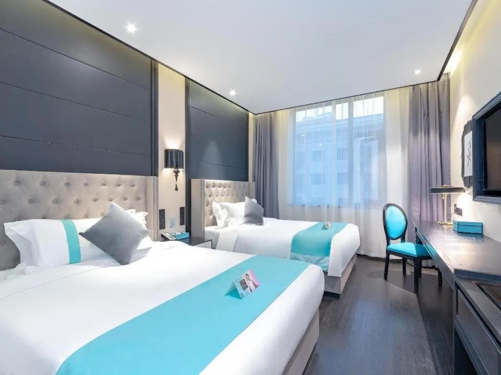 Bed in Xana Hotelle Xi'an Zhonglou Luoma