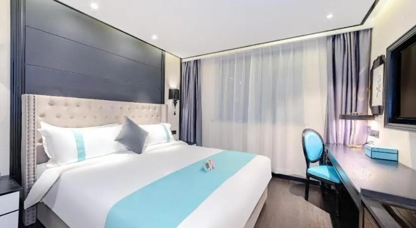 Bed in Xana Hotelle Xi'an Zhonglou Luoma