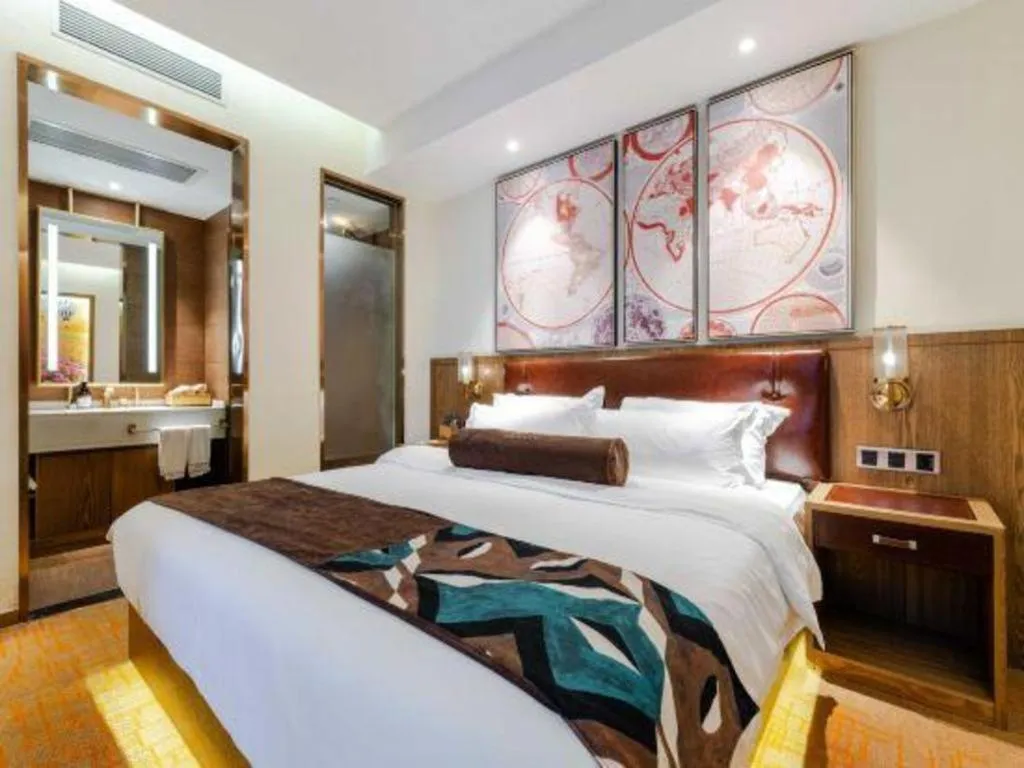 Bed in James Joyce Coffetel Beijing Yizhuang Development Zone Chicheng Times Square