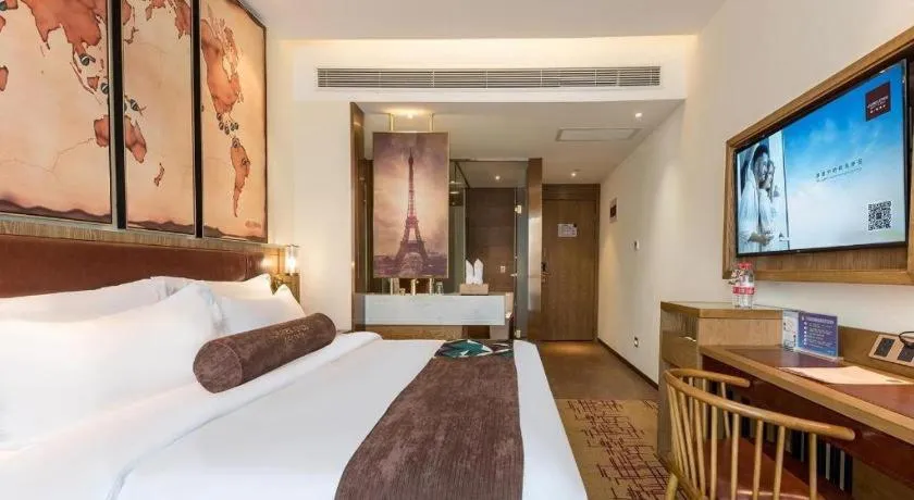 Bed in James Joyce Coffetel Beijing Yizhuang Development Zone Chicheng Times Square