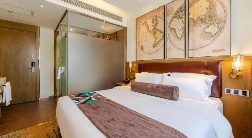 Bed in James Joyce Coffetel Beijing Yizhuang Development Zone Chicheng Times Square