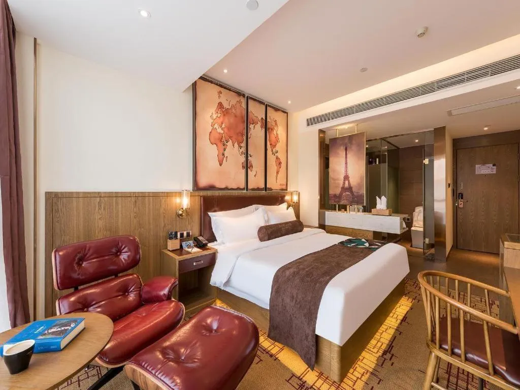 Bed in James Joyce Coffetel Beijing Yizhuang Development Zone Chicheng Times Square