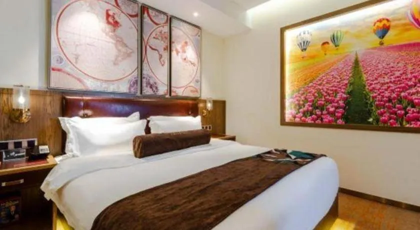 Bed in James Joyce Coffetel Beijing Yizhuang Development Zone Chicheng Times Square