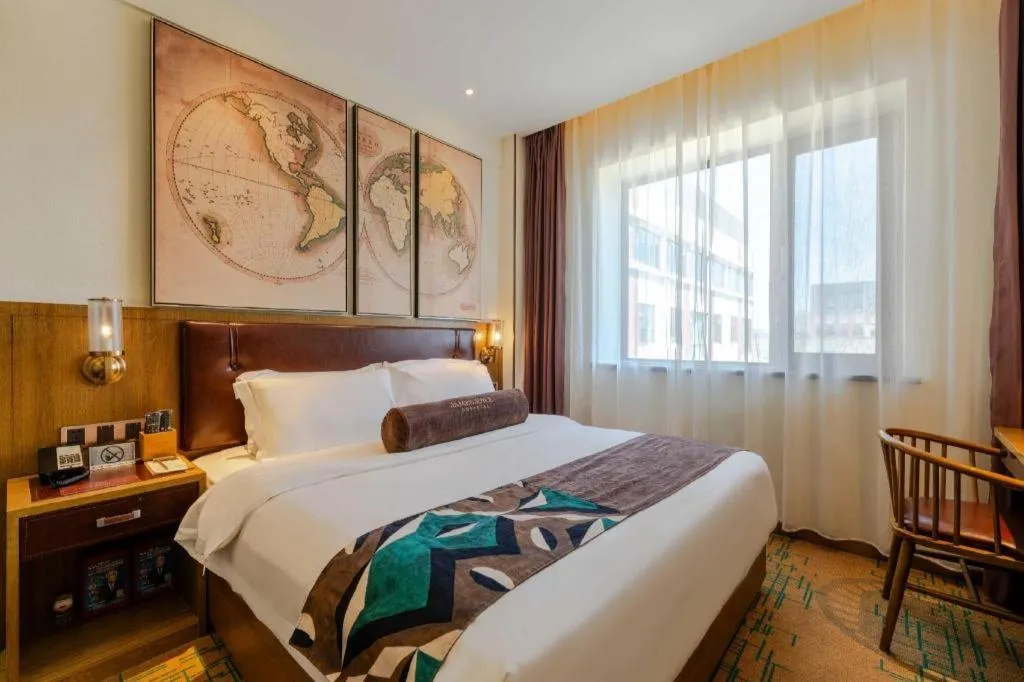 Bed in James Joyce Coffetel Beijing Yizhuang Development Zone Chicheng Times Square