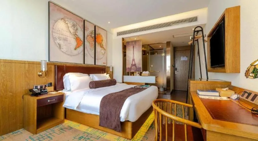 Bed in James Joyce Coffetel Beijing Yizhuang Development Zone Chicheng Times Square