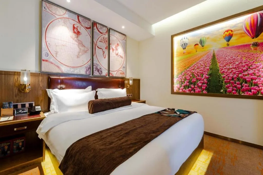 Bed in James Joyce Coffetel Beijing Yizhuang Development Zone Chicheng Times Square