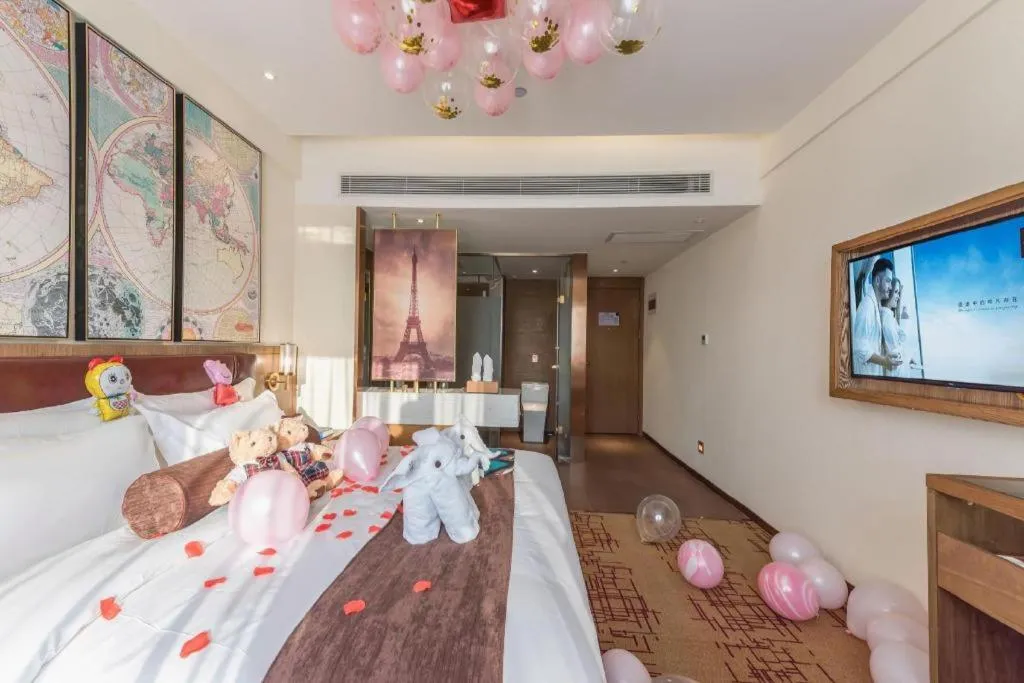 Bed in James Joyce Coffetel Beijing Yizhuang Development Zone Chicheng Times Square