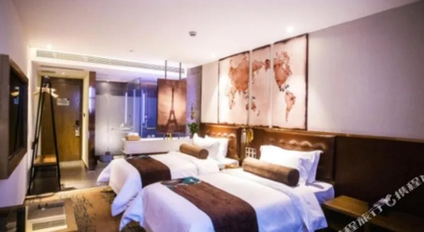 Bed in James Joyce Coffetel Beijing Yizhuang Development Zone Chicheng Times Square