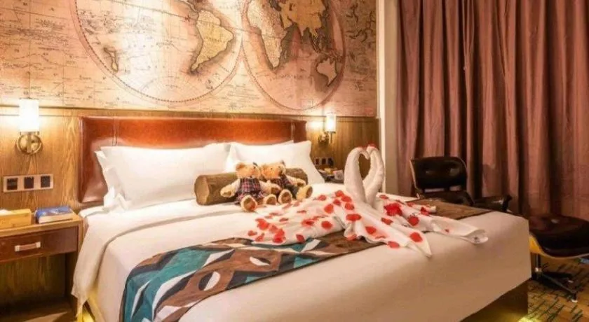 Bed in James Joyce Coffetel Beijing Yizhuang Development Zone Chicheng Times Square