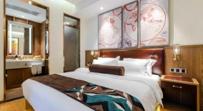 Bed in James Joyce Coffetel Beijing Yizhuang Development Zone Chicheng Times Square
