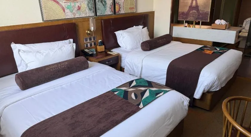 Bed in James Joyce Coffetel Beijing Yizhuang Development Zone Chicheng Times Square