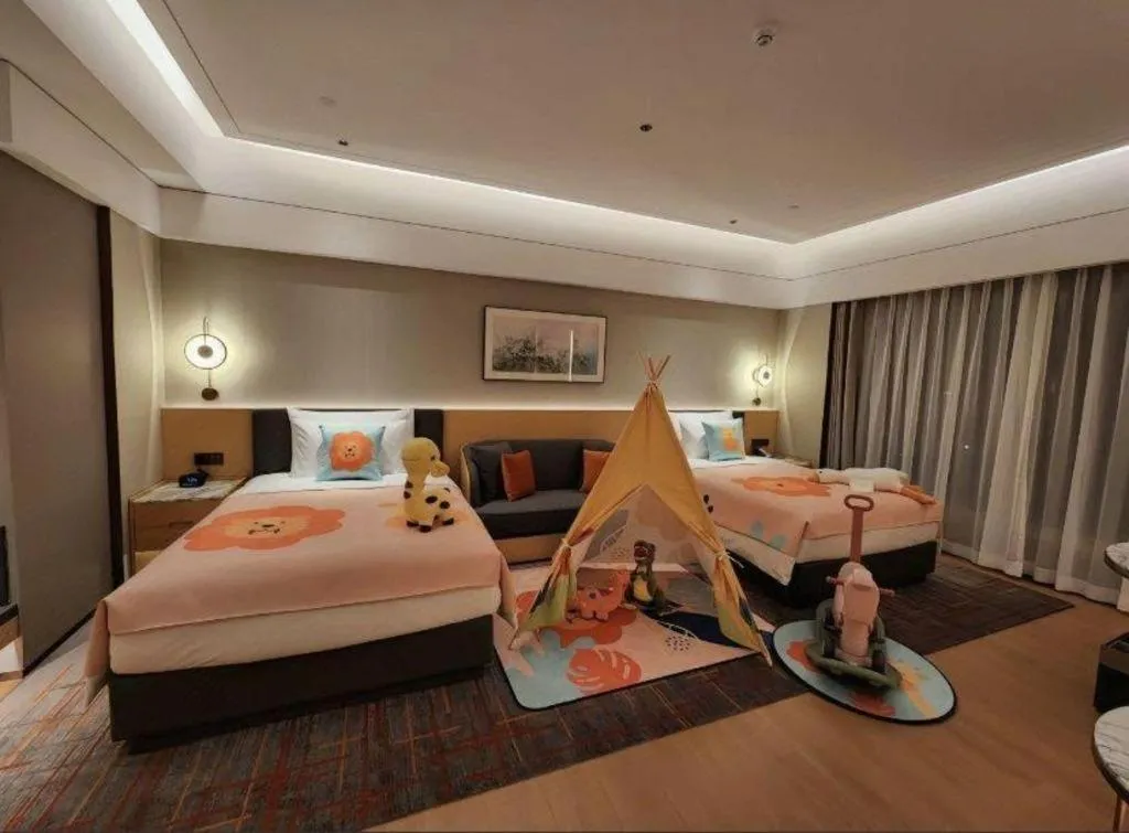 Bed in James Joyce Coffetel Beijing Yizhuang Development Zone Chicheng Times Square