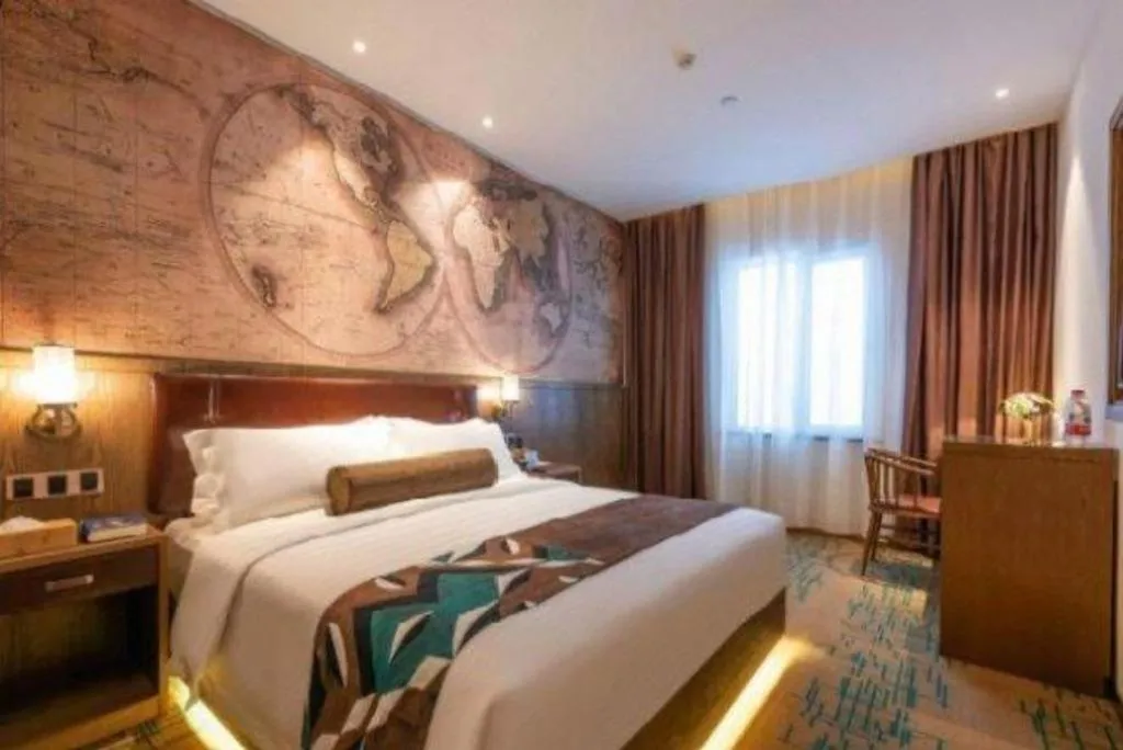 Bed in James Joyce Coffetel Beijing Yizhuang Development Zone Chicheng Times Square