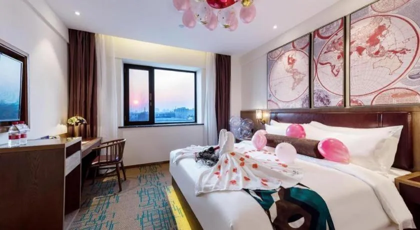 Bed in James Joyce Coffetel Beijing Yizhuang Development Zone Chicheng Times Square