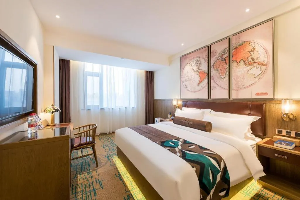 Bed in James Joyce Coffetel Beijing Yizhuang Development Zone Chicheng Times Square