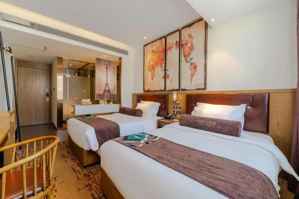 Bed in James Joyce Coffetel Beijing Yizhuang Development Zone Chicheng Times Square