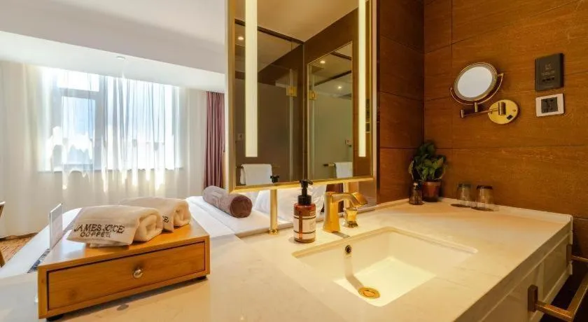 Bed in James Joyce Coffetel Beijing Yizhuang Development Zone Chicheng Times Square