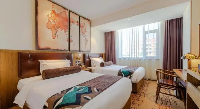 Bed in James Joyce Coffetel Beijing Yizhuang Development Zone Chicheng Times Square