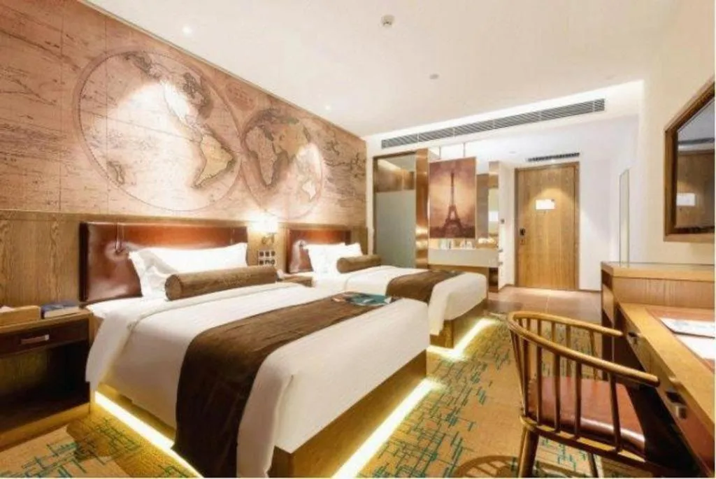 Bed in James Joyce Coffetel Beijing Yizhuang Development Zone Chicheng Times Square